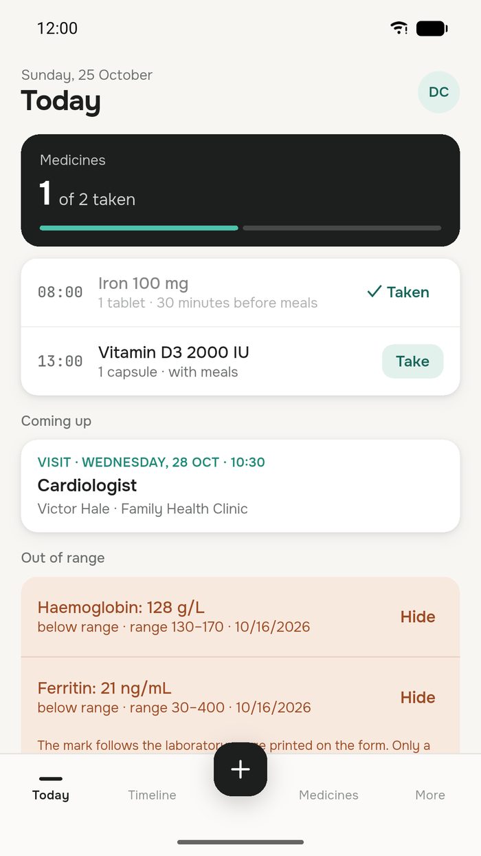 Kartomed app screenshot